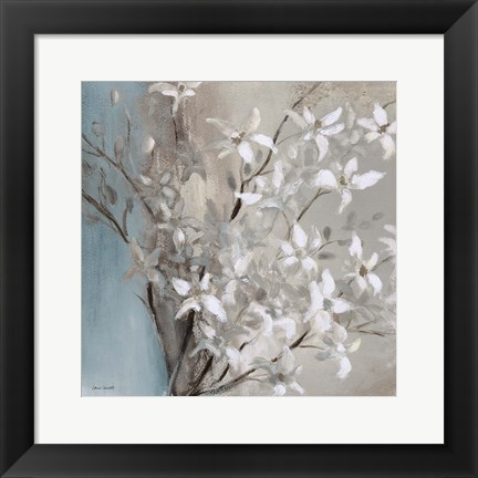 Framed Misty Orchids (Blue) II Print