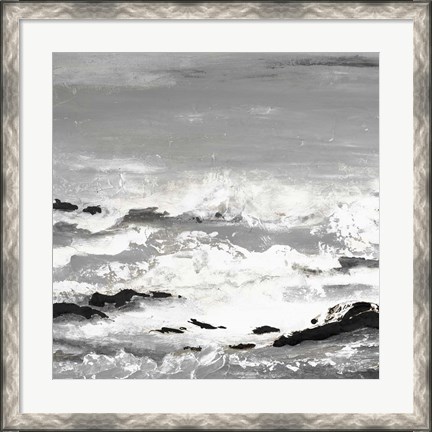 Framed Rocks and Waves Print