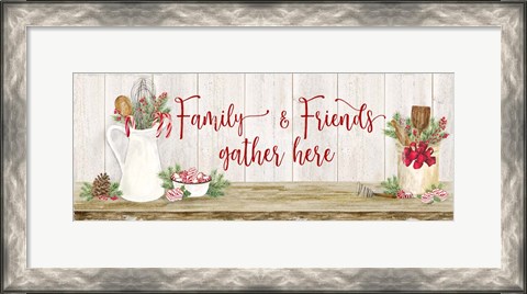Framed Christmas Kitchen panel III-Family and Friends Print