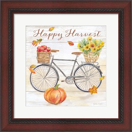Framed Happy Harvest II-Bike Print