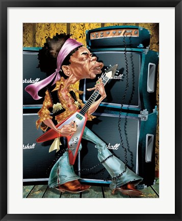 Framed Young Guitarist Print