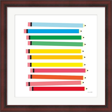 Framed Colored Pencils Print