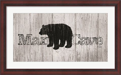 Framed Mancave Bear Print