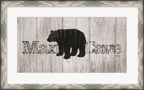Framed Mancave Bear Print