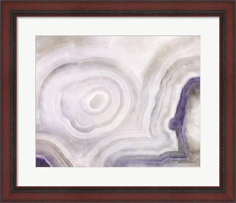 Framed Agate Abstract Blue Print