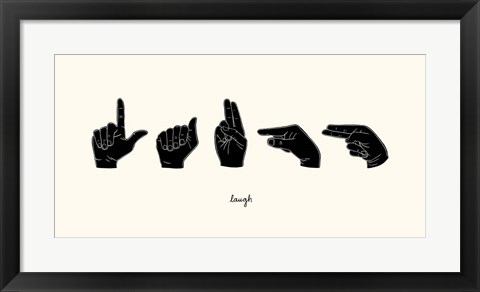 Framed Sign Language III Print
