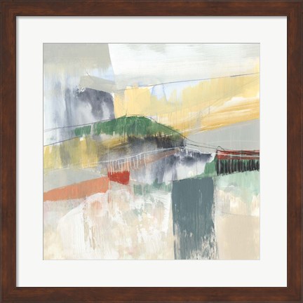 Framed Abstracted Mountainscape IV Print