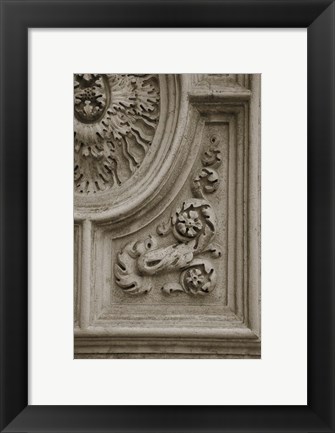 Framed Architecture Detail in Sepia II Print
