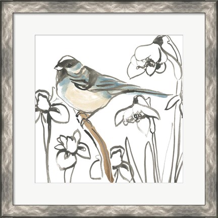 Framed Songbird Meadow II Print