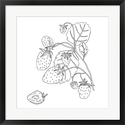 Framed Wild Strawberries I Print