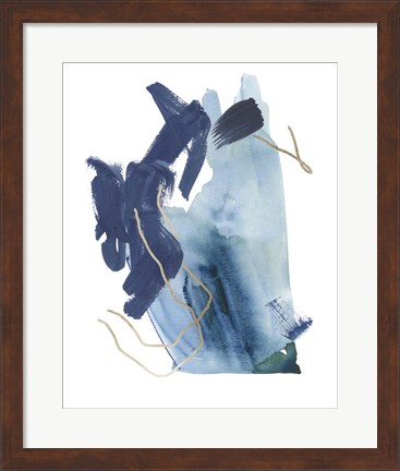 Framed Indigo Collide III Print