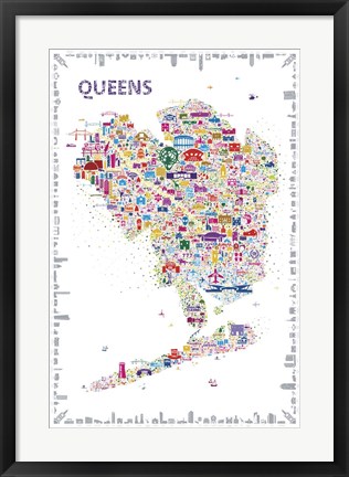 Framed New York Collection-Queens Print