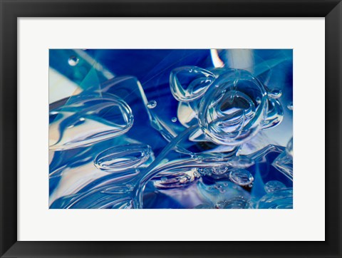 Framed Frozen Bubbles In Glass 5 Print