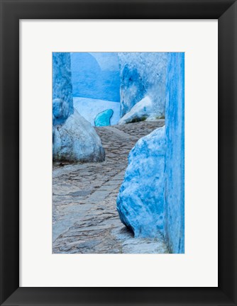 Framed Morocco, Chefchaouen Alley Walkway In Town Print