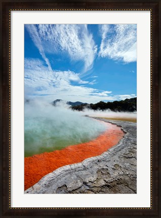 Framed Champagne Pool, Waiotapu Thermal Reserve, Near Rotorua, North Island, New Zealand Print