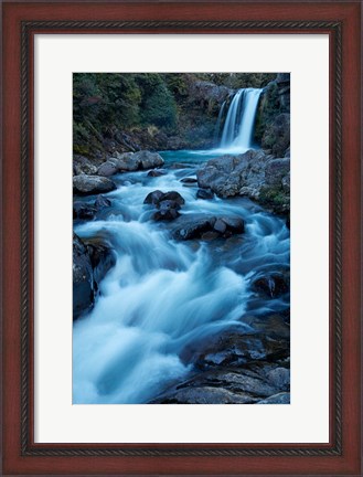 Framed Tawhai Falls, Whakapapanui Stream, Tongariro National Park, New Zealand Print