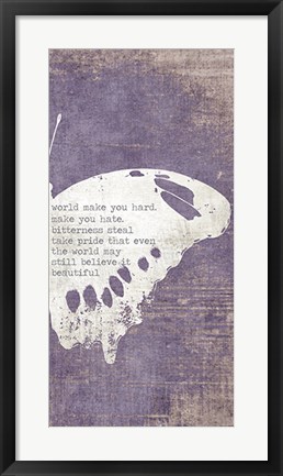 Framed Right Butterfly Print