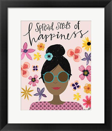 Framed Spread Seeds of Happiness Print