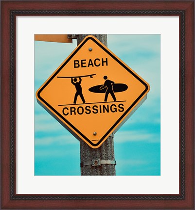 Framed Beach Crossing Print
