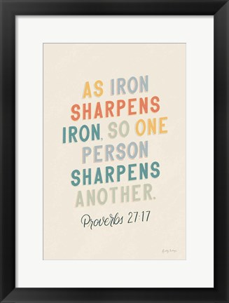 Framed Bible Saying III Print