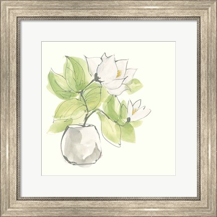 Framed Plant Magnolia II Print