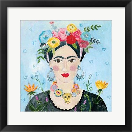 Framed Homage to Frida II Shoulders Print