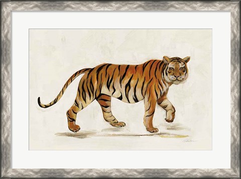 Framed Walking Tiger Light Print