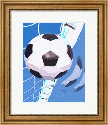 Framed Soccer Goal Print