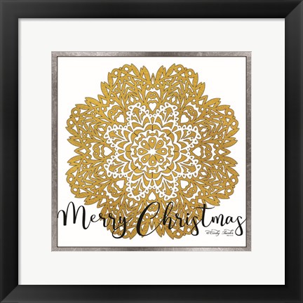 Framed Merry Christmas Mandala Print