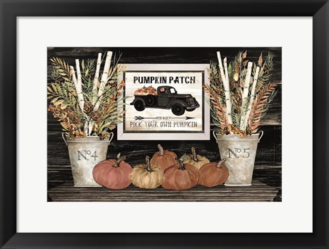 Framed Pumpkin Patch Still Life Print