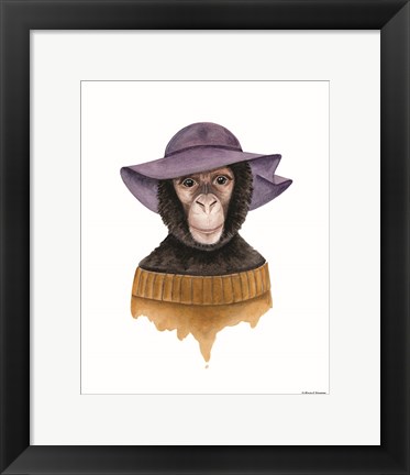 Framed Cozy Chimp Print