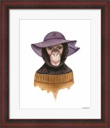 Framed Cozy Chimp Print