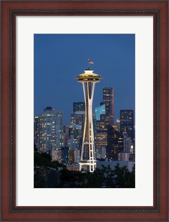 Framed Washington State, Seattle Space Needle Print