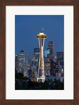 Framed Washington State, Seattle Space Needle Print