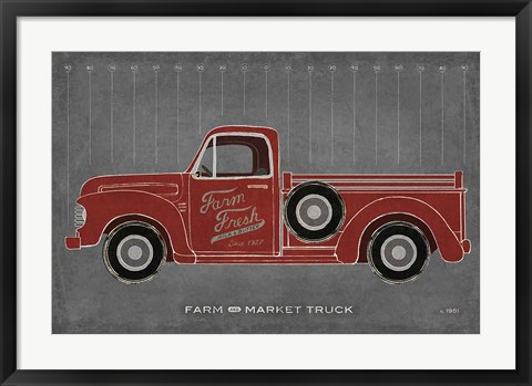 Framed Farm Truck Print