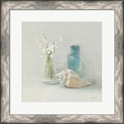 Framed Light Lily of the Valley Spa Print