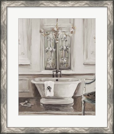 Framed Classical Bath III Gray Print