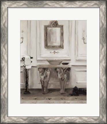 Framed Classical Bath I Gray Print