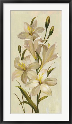 Framed Elegant White Florals I Print