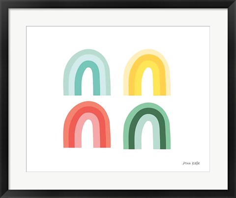 Framed Rainbow Colors II Print