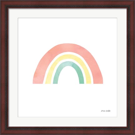 Framed Pastel Rainbow I Print