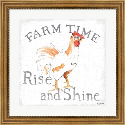 Framed Farm Time enamel Print