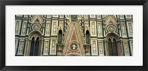 Framed Low Angle View Of Details Of A Cathedral, Duomo Santa Maria Del Fiore, Florence, Italy Print