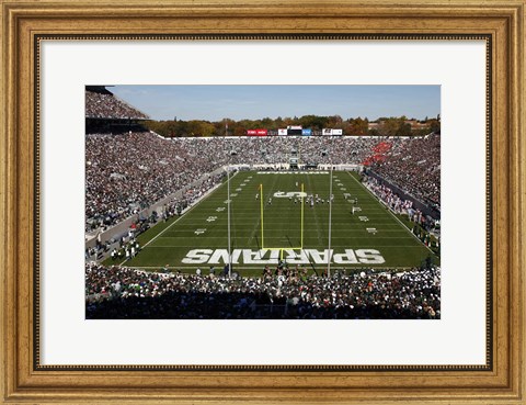 Framed Spartan Stadium, Michigan State University Print