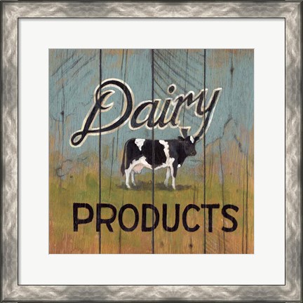 Framed Dairy Products Print