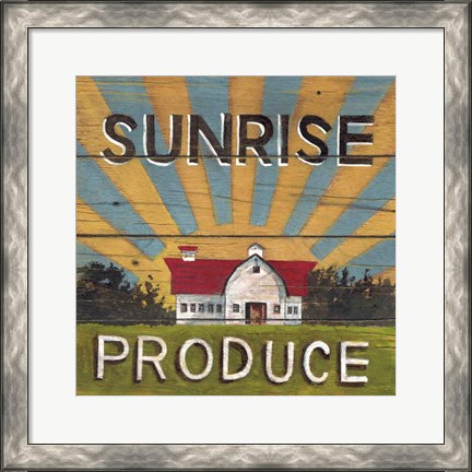 Framed Sunrise Produce Print