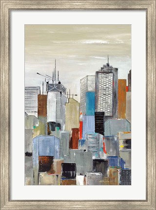 Framed New York Skyline III Print
