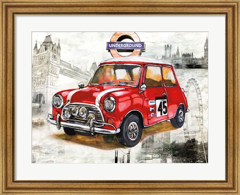 Framed British Car Print