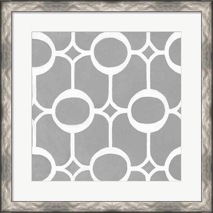 Framed Latticework Tile II Print