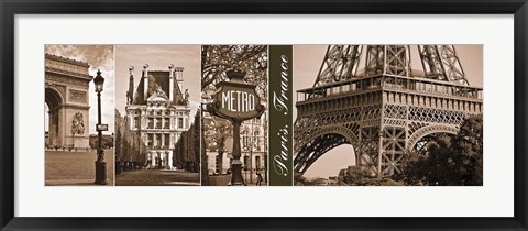 Framed Glimpse of Paris Print